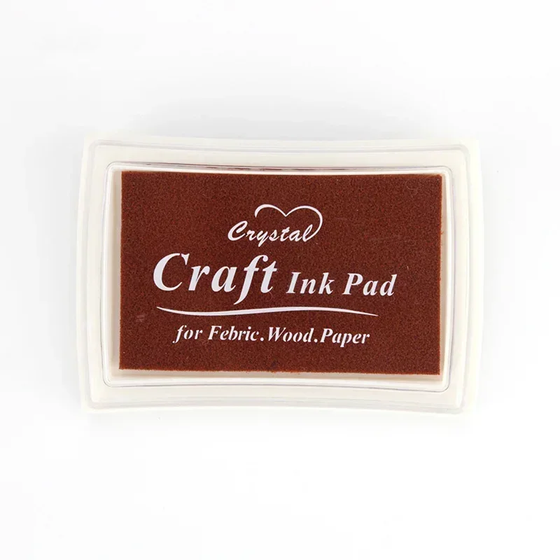 20 Colors Inkpad Rubber Stamp Handmade DIY Craft Oil Based Ink Pad Fabric Wood Paper Colorful Cartoon Finger Print Scrapbooking: light yellow
