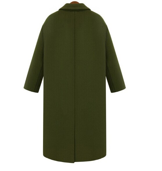 Women Woolen Coats Autumn Winter Thicken Warm Wool Jacket Coat Female Long Solid Wool Overcoat Ladies Large Size Loose Coat