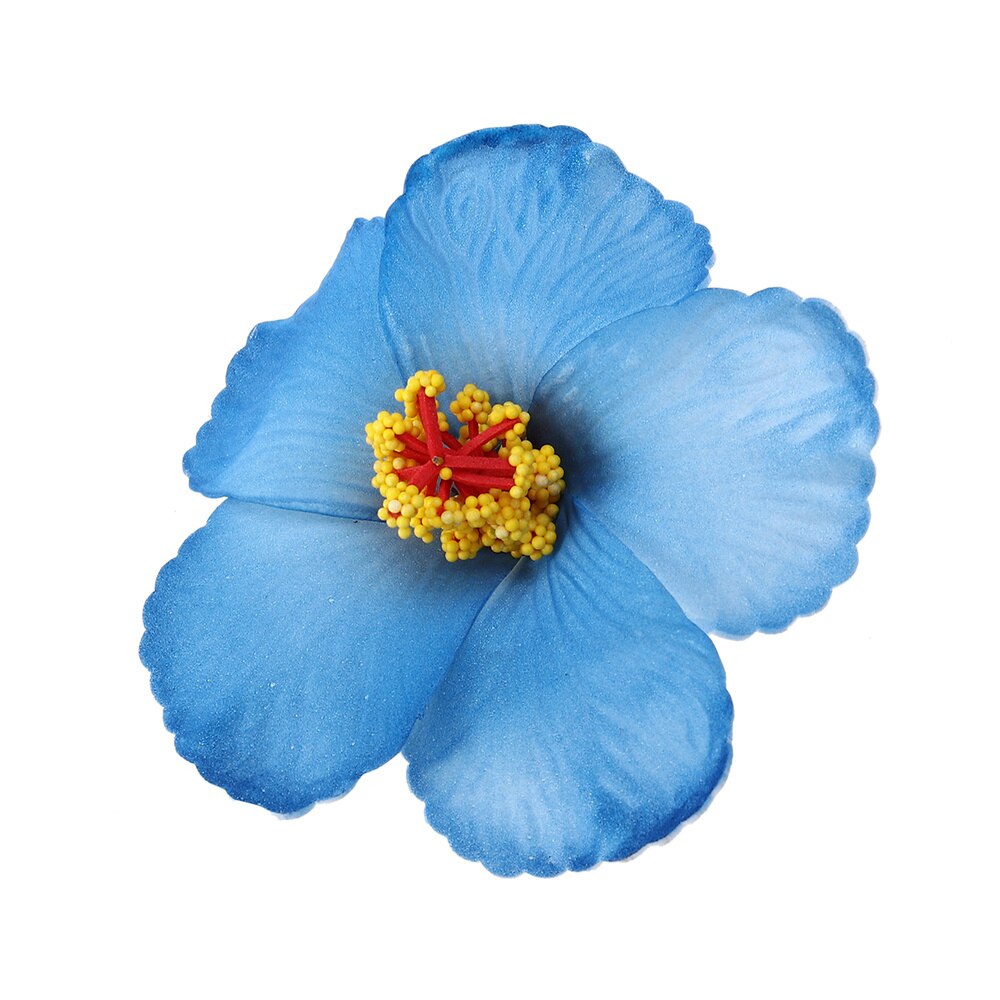 1 pc hibiskusblommor hawaiiska blommor konstgjorda blommor för bordsdekoration fest gynnar förnödenheter (lila): Som visat 6