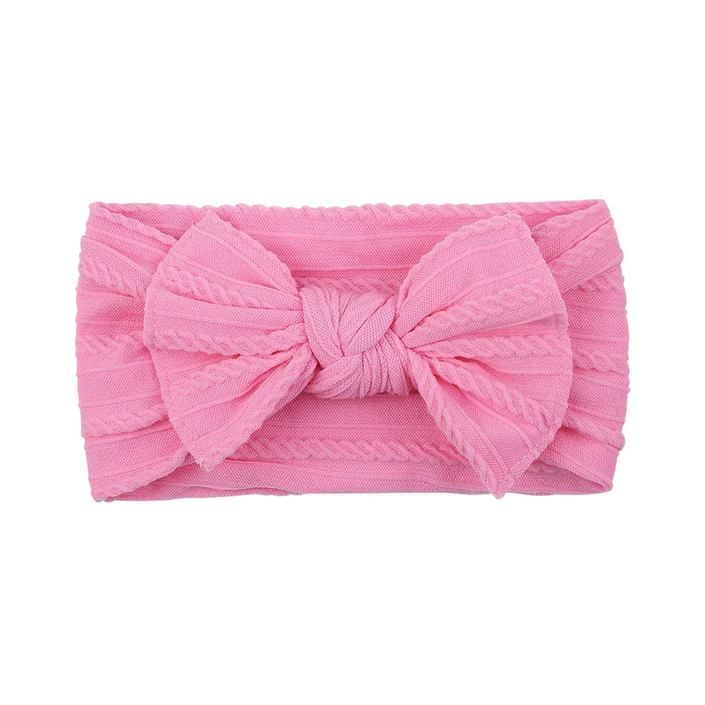 1 stücke Neugeborenen Baby Stirnband für Mädchen Elastische Stricken Kinder Turban Bögen Weiche Nylon Kinder Headwear Haar Zubehör: Emerald Green