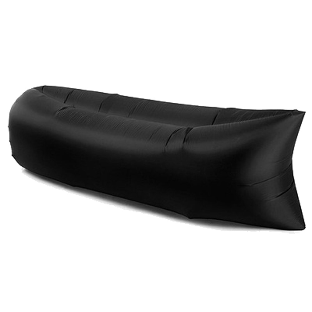 Oppustelig sofa strand camping sovende luft sofa letvægts bærbar foldbar doven liggestol til rejse picnic udendørs: Sort