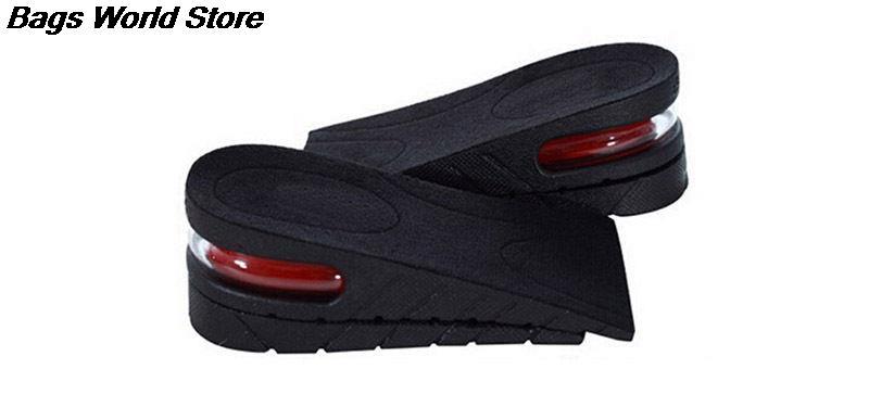 Men Women PVC 5cm Air Cushion Adjustable Height Increase Lift Heel Inserts Higher Shoes Pads Layer Taller