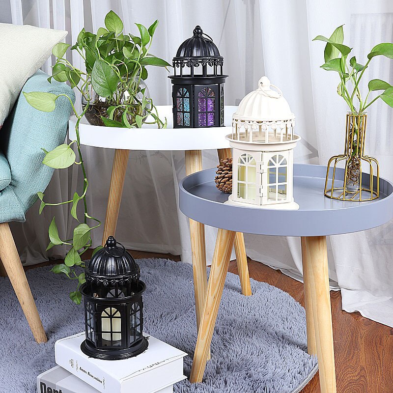 Smeedijzeren glazen retro kaarsenhouder tuin vloer buiten winddichte lamp grote draagbare lamp bruiloft lamp decoratie ornamenten