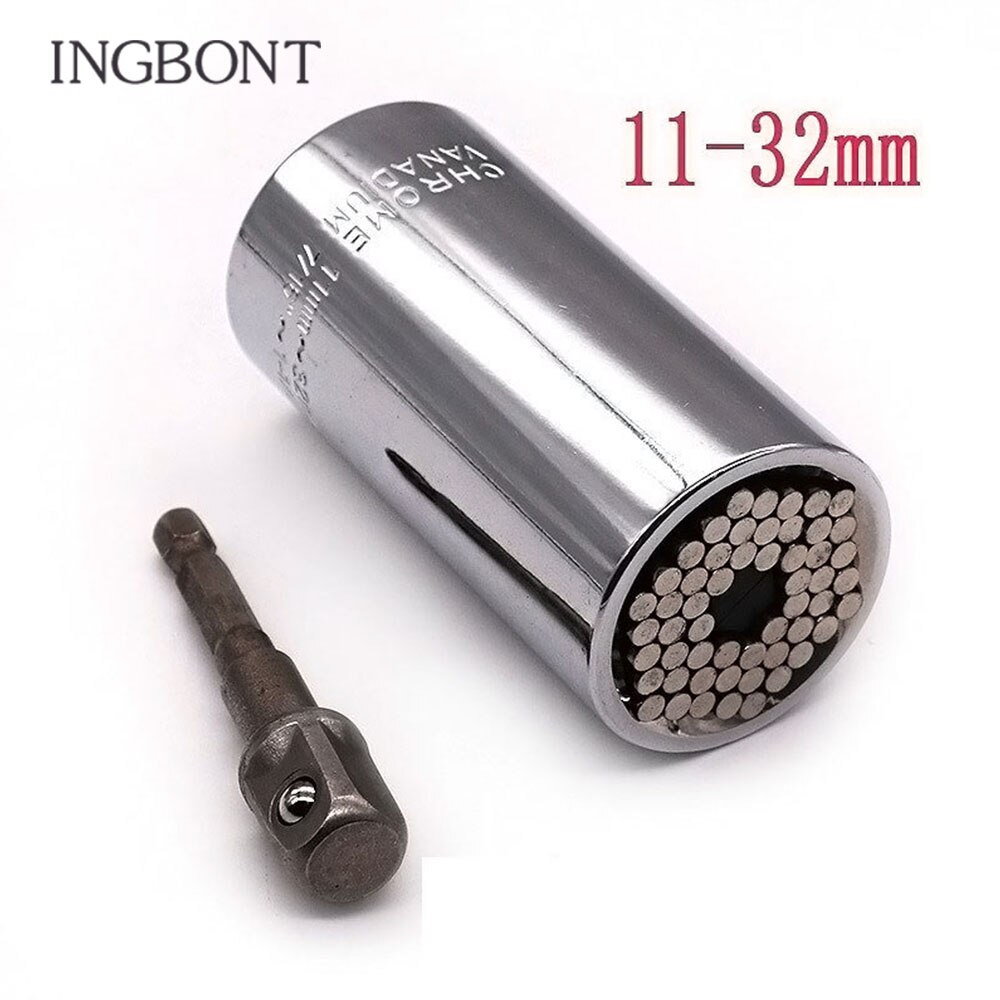 Stor universalhylsa 11-32mm 1/2 " momentnyckelsats elborr spärrbussning nyckel gator magiskt grepp multihandverktyg