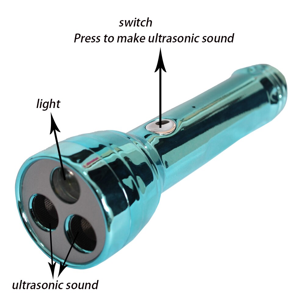 Handheld Dog Repellent and Trainer with Flashlight Ultrasonic Infrared Dog Deterrent and Bark Stopper Dog Trainer Device