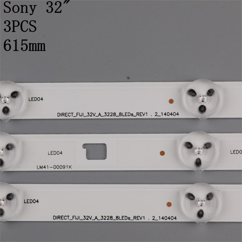 3 Pcs Led Backlight Strip Voor KDL-32RD303 32R303C SAMSUNGSONY_DIRECT_FIJL_32V_A B_3228_8LEDs LM41-00091J 00091K
