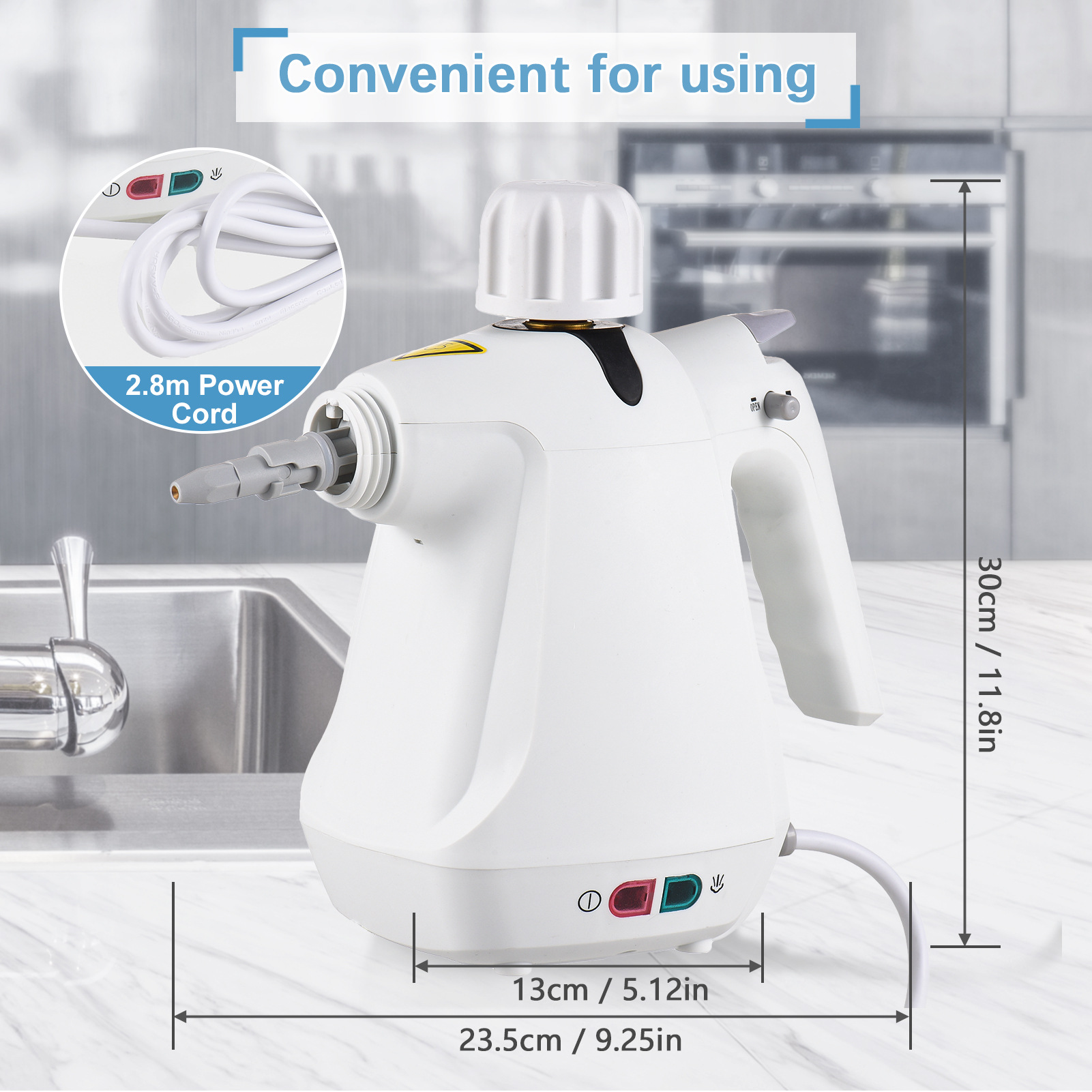 Handheld Steam Cleaner 12in1 Multi-Purpos High Temperature Pressurized Steam Cleaning Machine for Furniture Upholstery Tile Home