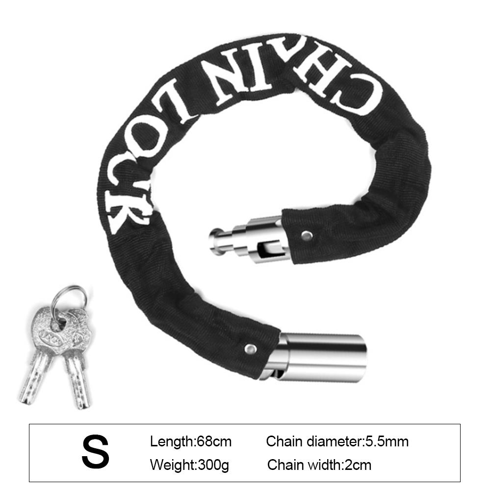 Bike Chain Lock Outdoor Bike Protector Cycling Chain Lock Safe Anti-Theft Bicycle Chain Lock For Motorcycle Lock: S