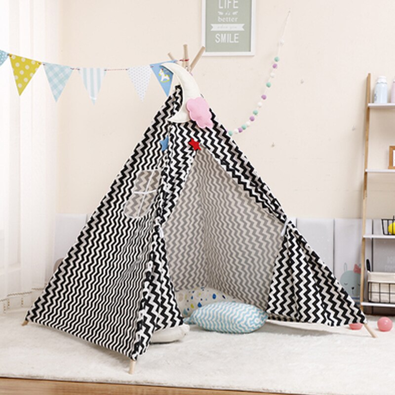 Portable 1.6M Kids Tent Play House For Children Tents Cabana Tipi Infantil Baby Kids Play Teepee Wigwam Castle Carpet Mats Toy