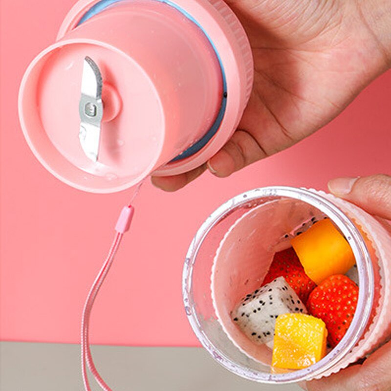250ml Mini Electric Juicer Machine Smoothie Blender Portable Car Cup Juicer Milk Mixer Lemon Squeezer Fruits Juice For Travel
