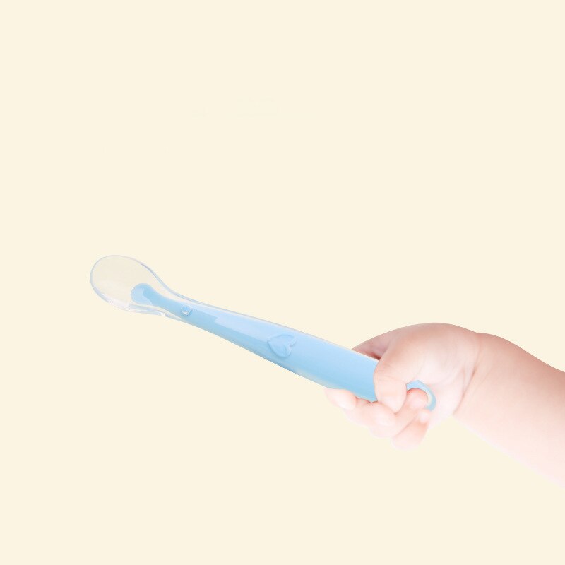 1 st nyfödda babyskedar mjuk silikon babymatningssked säkerhetsredskap lapptäcke baby lepels barn porslin