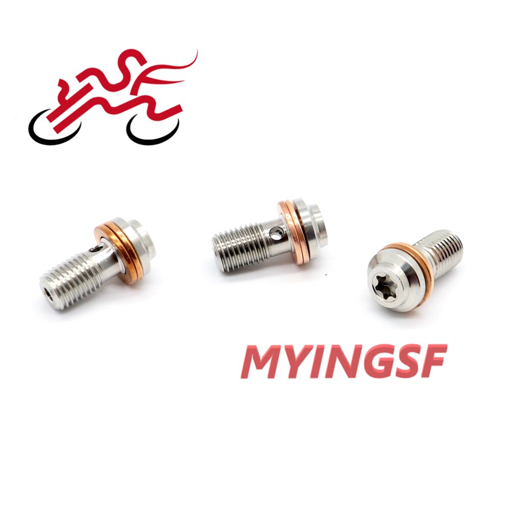 Universal Stainless Banjo Bolts Hydraulic Clutch Brake Master Cylinder Screw Front Rear Brake Caliper Bolt M10 x 1.25 Motorcycle