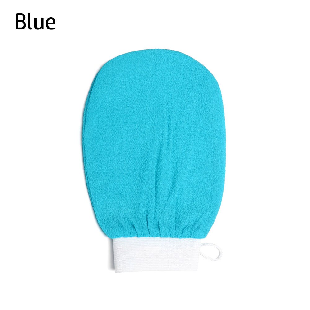 Manopla Exfoliante para Hammam marroquí, guante Exfoliante para la preparación de la ducha, duradero, para masaje corporal y Facial, 1 ud.: A blue