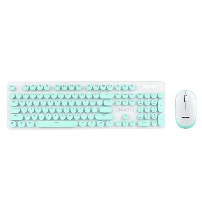 Wireless Keyboard and Mouse Set Silent Desktop Computer Laptop Keypad Business Office Home Mute Mice Keyboard: 2