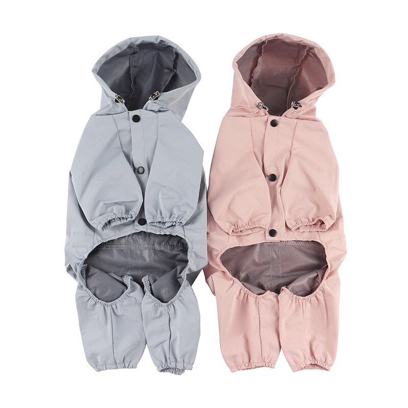 Cão de estimação gato roupas de capa de chuva pequeno cachorro macacão impermeável respirável reflexivo roupas jaqueta filhote cachorro chuva cão casaco