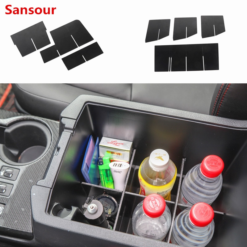 Sansour For Toyota 4Runner - car Center Console Organizer Tray Plastic Black brand and accessory part