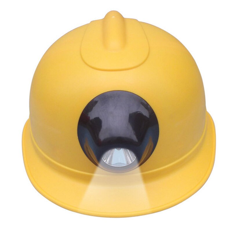 Mine abs crashhjelm genopladelig li batterilampe forlygte arbejdssikkerhed hård hat konstruktion arbejdsplads minearbejder hoved beskyttelseshætte: Gul