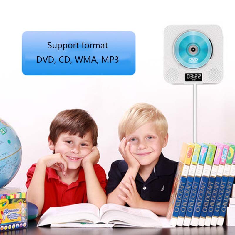 Wall Mounted Cd-speler Stereo Thuis Dvd Hd Dvd Speler Bluetooth Engels Leren Replay Cd Speler Draagbare Muziekspeler Fm radio