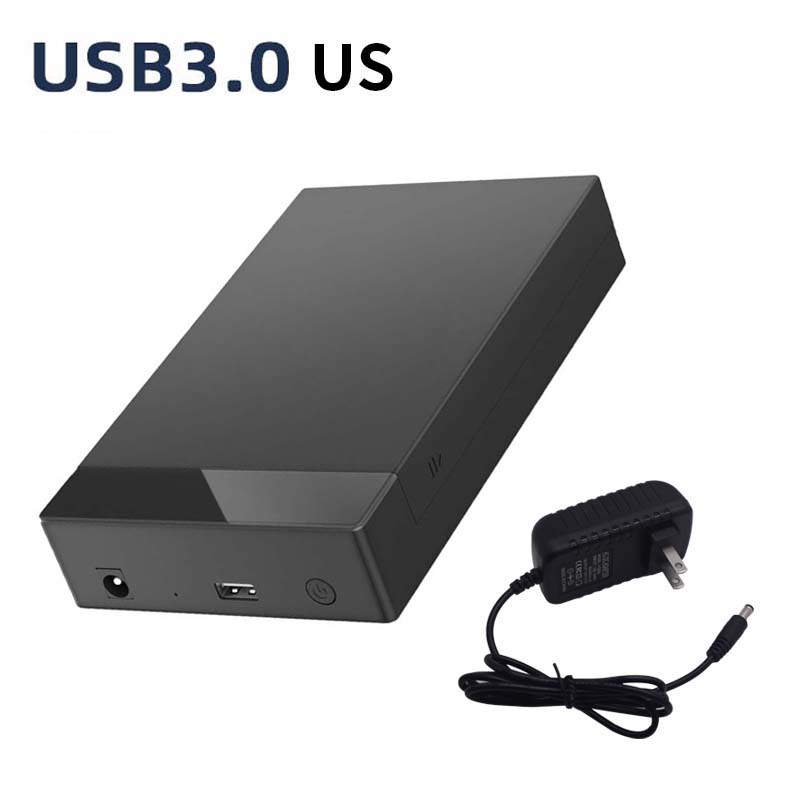 Tishric caixa de disco rígido externo 3.5 hdd ssd sata para usb 3.0 3.1/tipo c 3.5 Polegada caixa de gabinete de disco rígido para computador lapop: Prata