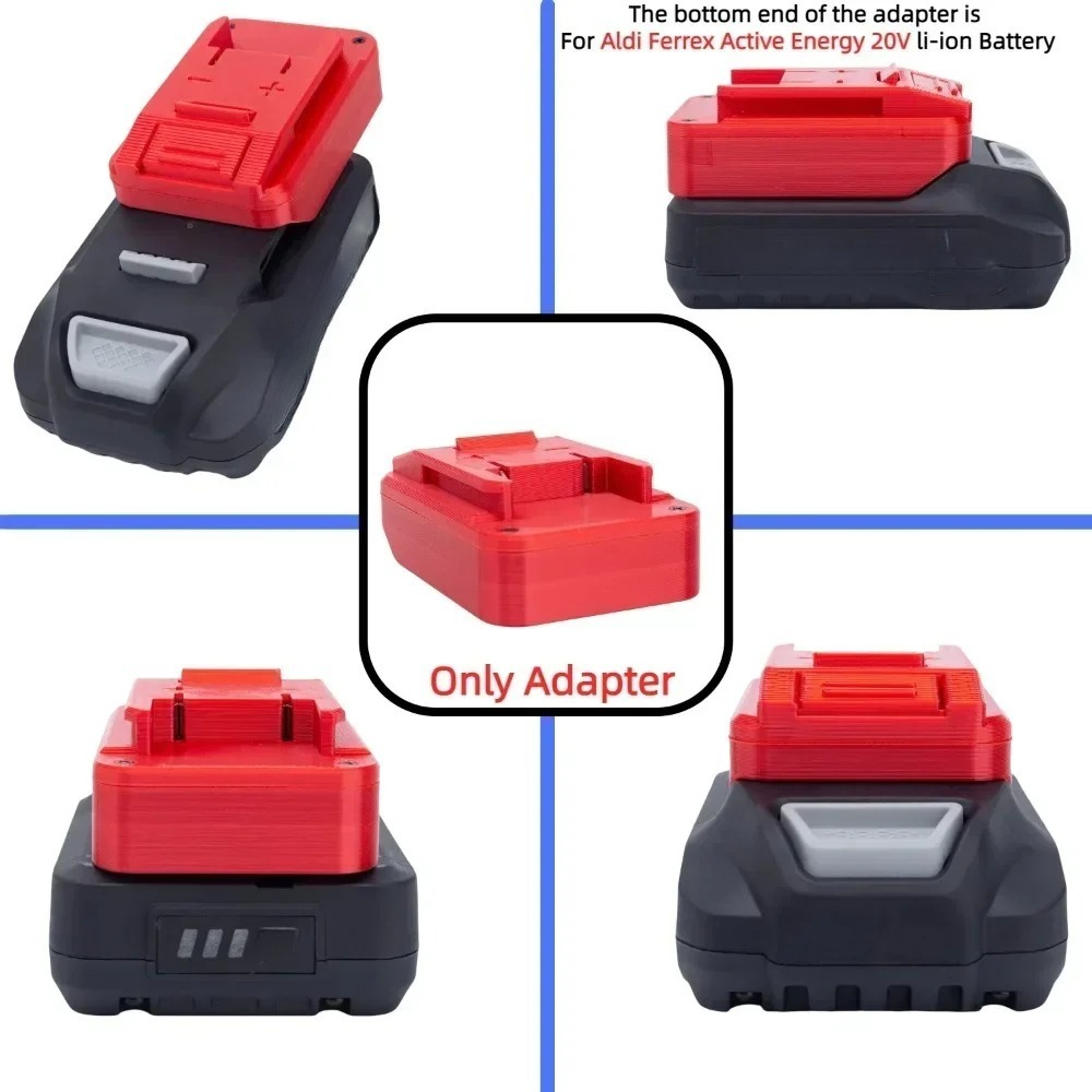 1 X Battery Adapter/Converter for Aldi Ferrex Active Energy 20V Li-ion Battery TO OZITO 18V Cordless Power Tools(Only Adapter)