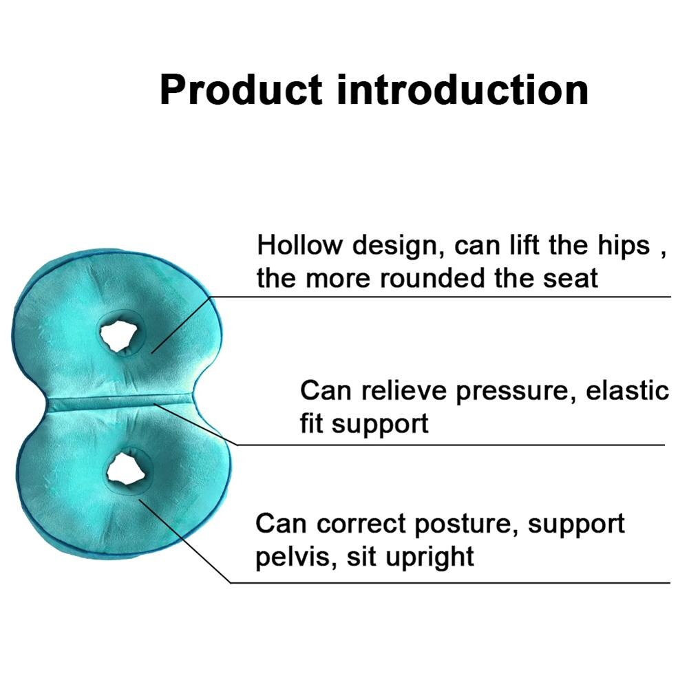 Women Dual Comfort Cushion Memory Foam Seat Hip Lift Massage Seat Cushion Beautiful Butt Latex Seat Cushion
