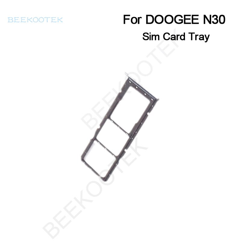 Originele Doogee N30 Telefoon Sim-kaart Houder Sim Card Slot Lade Houder Onderdelen Accessoire Voor Doogee N30 6.55 Inch smartphone: silver