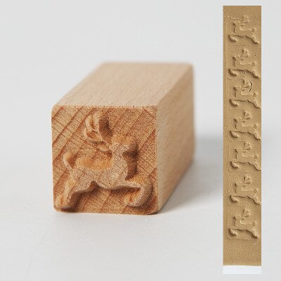 3cm Square Emboss Stamp Hand Carved Wooden Stamps Wood Seal for Printing DIY Clay Pottery Carving Blocks Polymer Clay Mold Tools: E