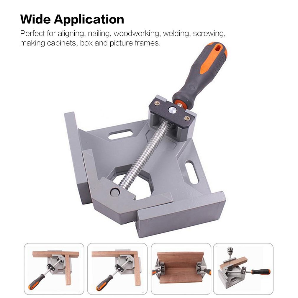 65mm 90 Degree Mitre Corner Clamps Picture Frame Holder Woodwork Right Angle Aluminum Single Handle Folder Tool Adjustable