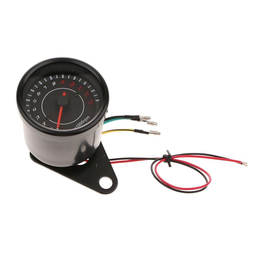 Motorcycle LED Backlight Tachometer Gauge Bracket For 0-13000rmp