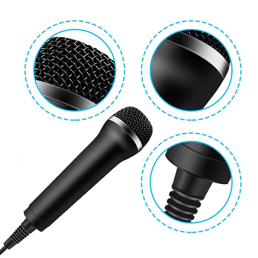 Universal USB Wired Microphone Karaoke Mic for Nintendo Switch Wii PS4 Xbox PC Chatting Gaming Podcast Recording