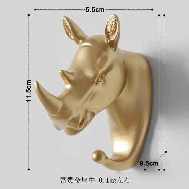 Perchero con cabeza de Animal, colgador de pared de caballo, jirafa, alce, elefante, ganchos decorativos, accesorios de baño: Gris oscuro