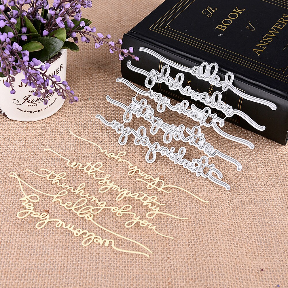 Metal Cutting Dies Photo Greeting Card Making Dies Scrapbooking Words Stencils Die Cuts Album Paper Art Card Embossing