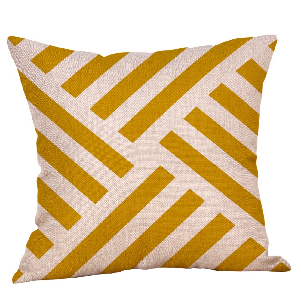 Funda de cojín de color mostaza geométrica amarillo otoño funda de cojín funda decorativa para cojín casa cojín de interior caso decoración del hogar