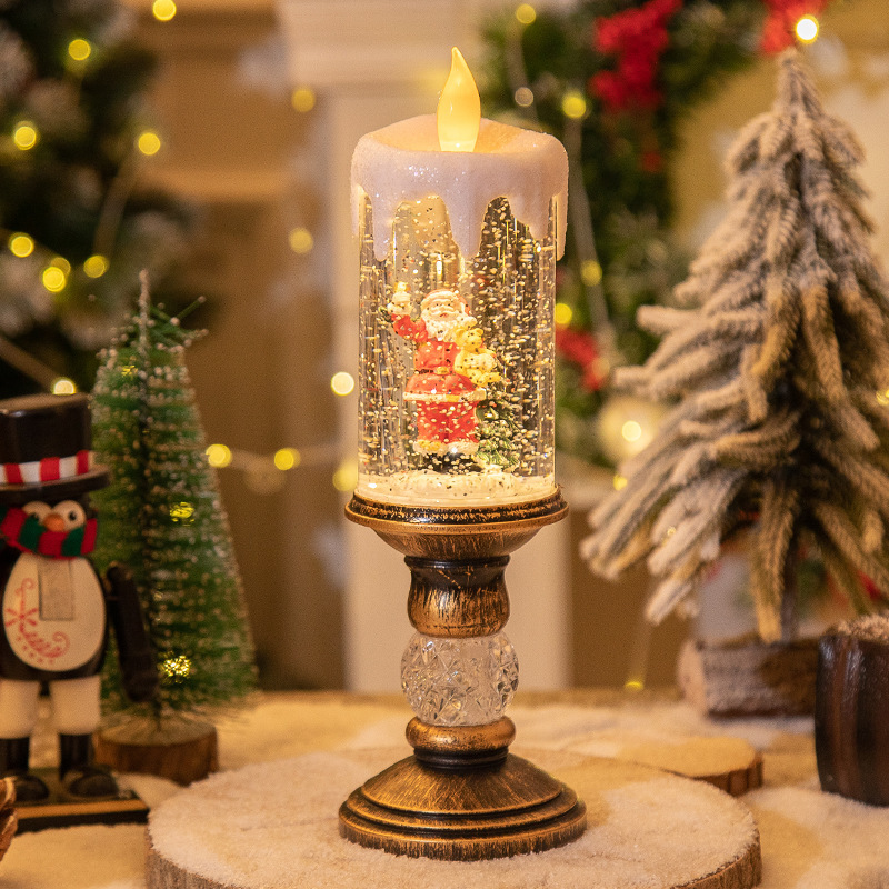 Weihnachtsdekorationen, Kerzenlichter, Weihnachten, Kristalllaternen, Schneelichter, Kindergeburtstag, Weihnachtsgeschenk, Szenenlayout