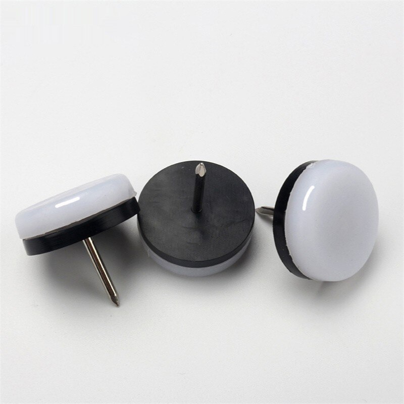 20 Stks/partij 30Mm Meubilair Stille En Antislip Plastic Anker Nail Kast Grond Wit Bruin
