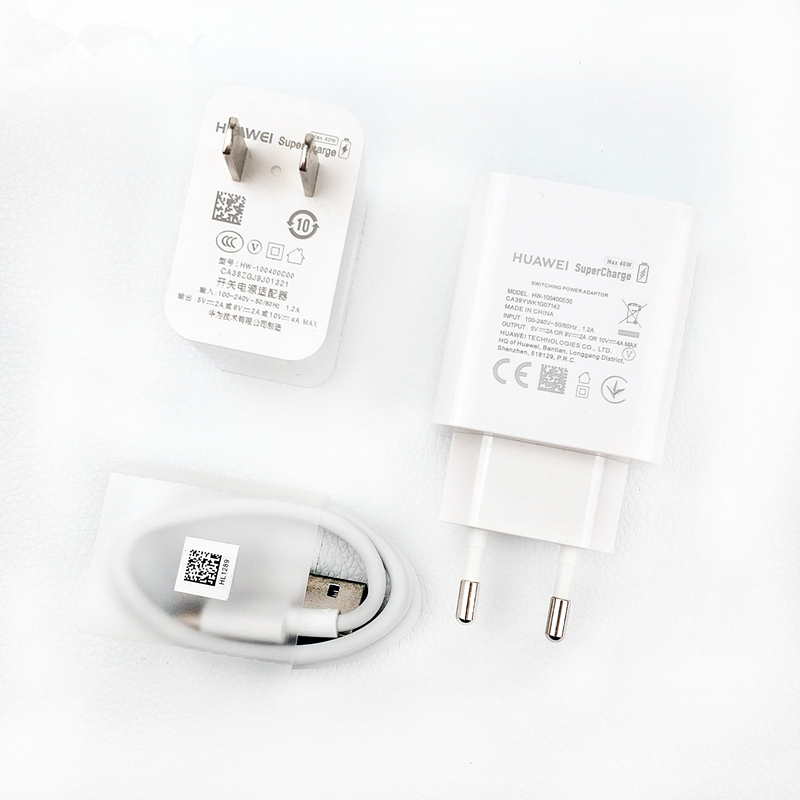 Original Huawei Mate 20 pro RS suralimentation USB chargeur rapide 10V 4A 40W adaptateur 5A Type C câble pour Nova 5 Honor Magic 2/P30 pro