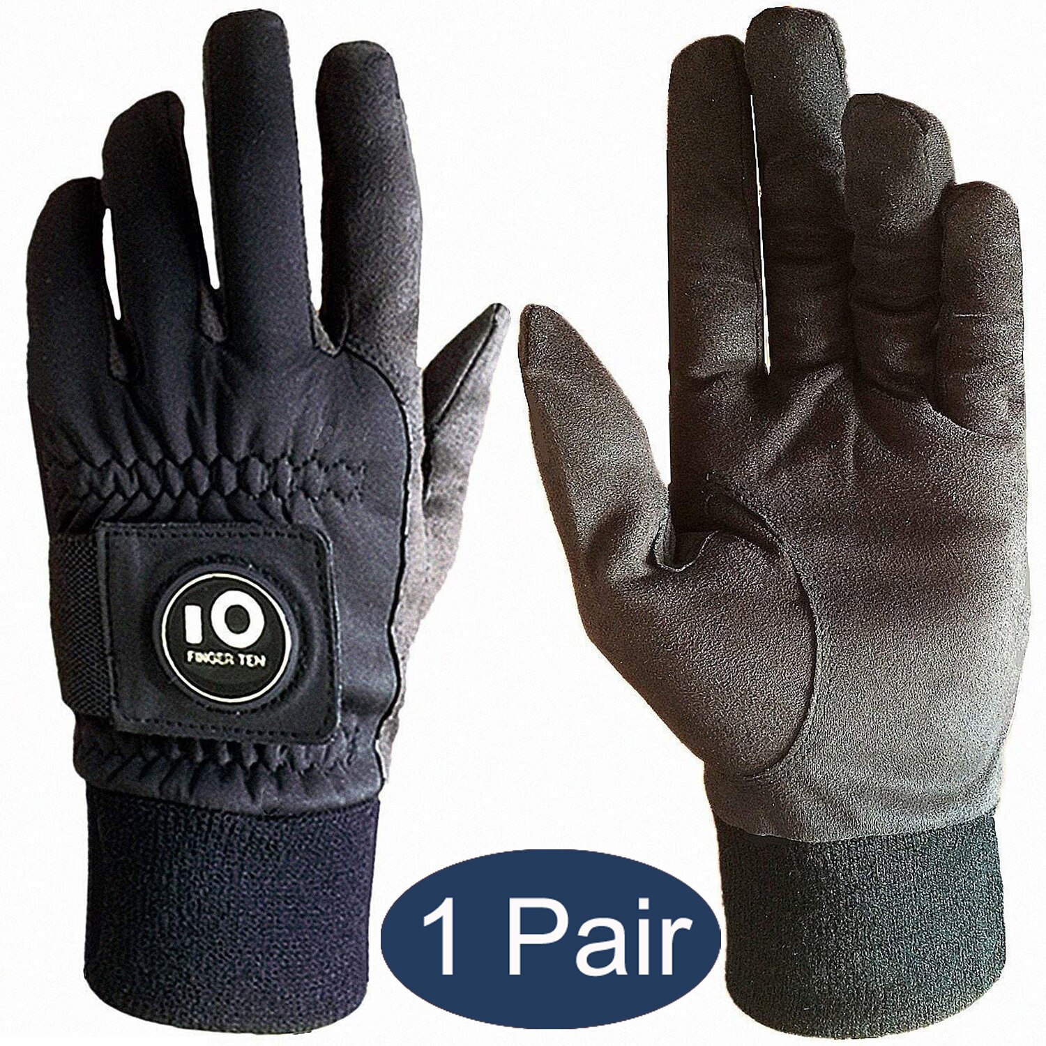Gants de Golf d'hiver pour hommes, avec poignée coupe-vent, imperméable, marqueur de balle S M ML L XL, directe: Type1 - 1Pair / M