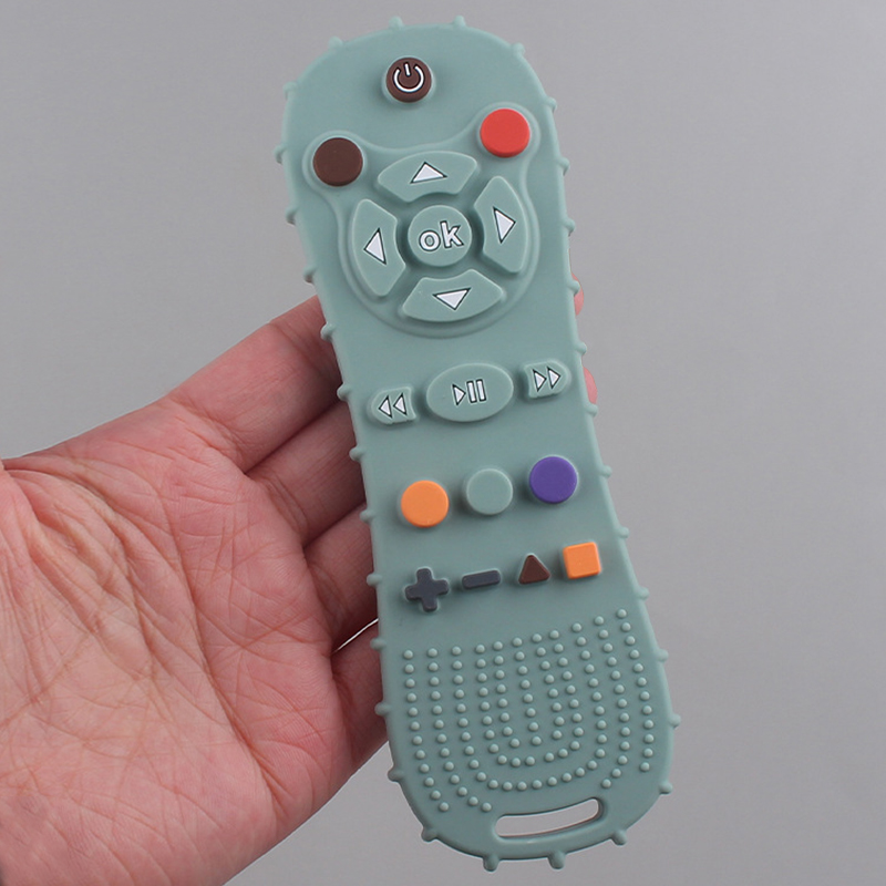 Anneau de dentition en Silicone avec télécommande pour bébé, 1 pièce, gants Anti-alimentation, sucette, Bracelet, bâton de dentition, jouets à mordre