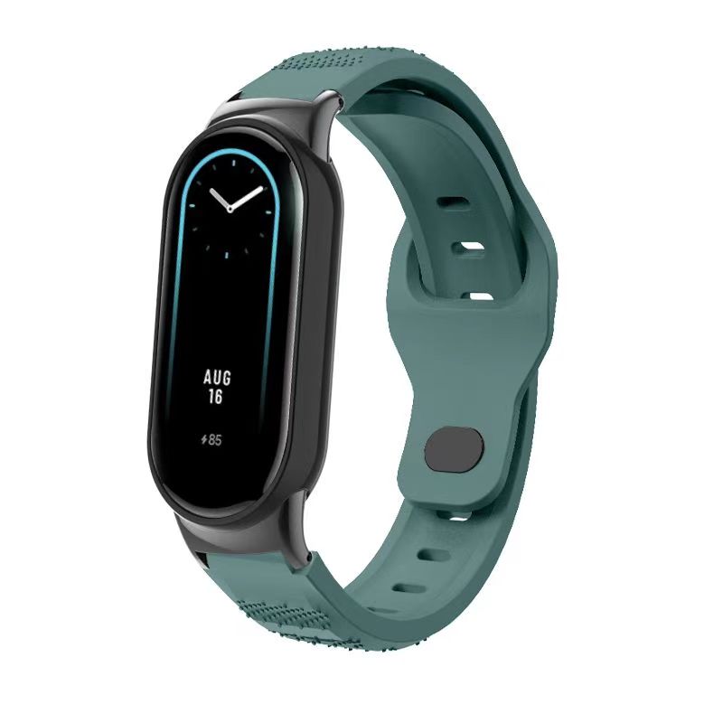 Siliconen band voor Xiaomi Mi Band 9 8 SmartWatch Ademende sportarmband Vervanging polsband voor MiBand 9 8NFC 8 horlogeband: BLACK WHITE