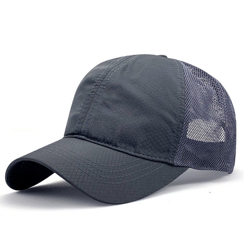 Big Head Man Plus Size Baseball Cap Men Summer Thin Fabric Mesh Sun Hat Male Snapback Hats M 55-59cm L 60-64cm: Gray / Code 60-65CM