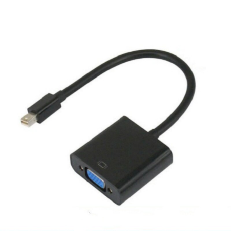 Mini DP To VGA Adapter Cable Mini Displayport Thunderbolt To VGA D-Sub Converter 1080P Cables For Macbook Pro Air iMac Mac Mini: Black