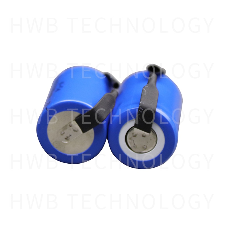 4X Ni-Cd 4/5 SubC Sub C 1.2V 2200mAh Rechargeable Battery with Tab - Blue Color