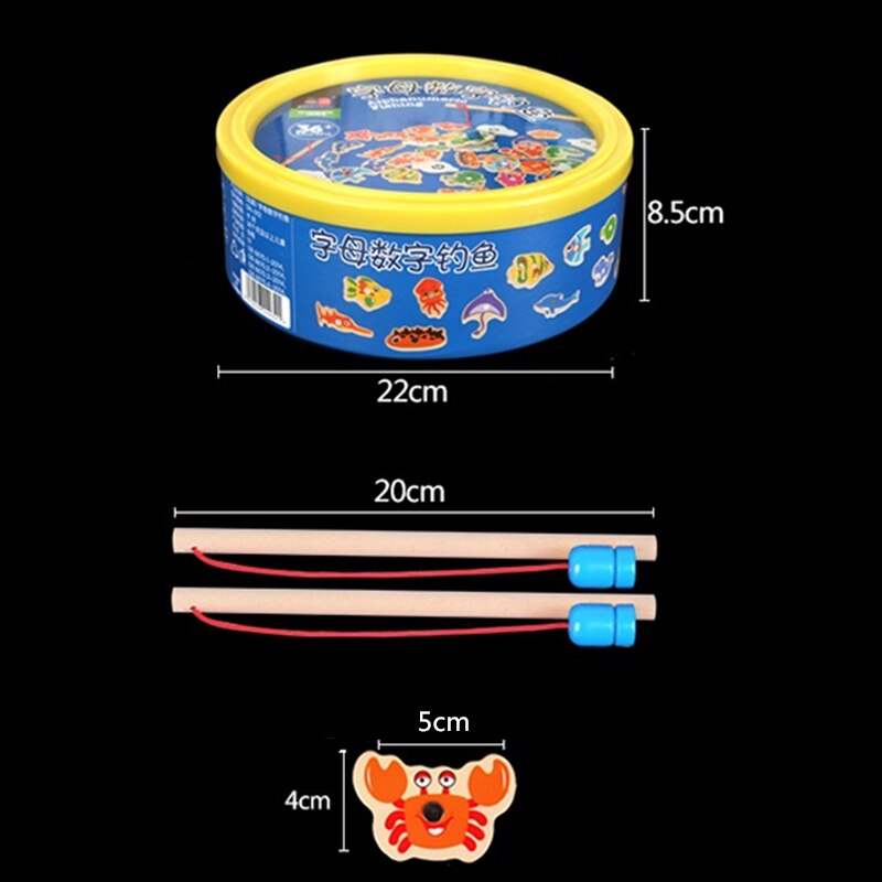 Magnetyczne wędkarskie zabawki edukacyjne dla dzieci 40 sztuk/zestaw alfanumerycznych magnesów dla dzieci interaktywna gra wędkarska