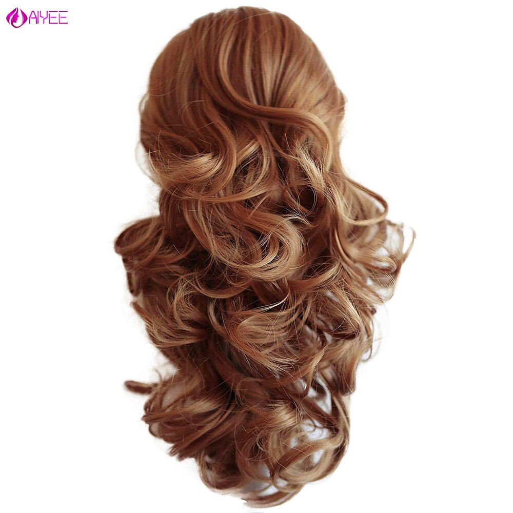 AIYEE Clip in Hair Extensions 55cm,22" Pony Tail Horsetail Synthetic Hairpieces Ponytail Drawstring Straight Ribbon Ponytails