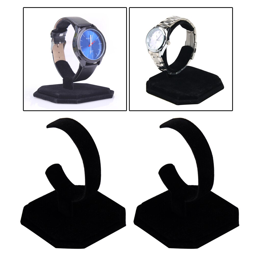 2 st sammetsklocka displayställ armband butik bänkskiva smyckesställ