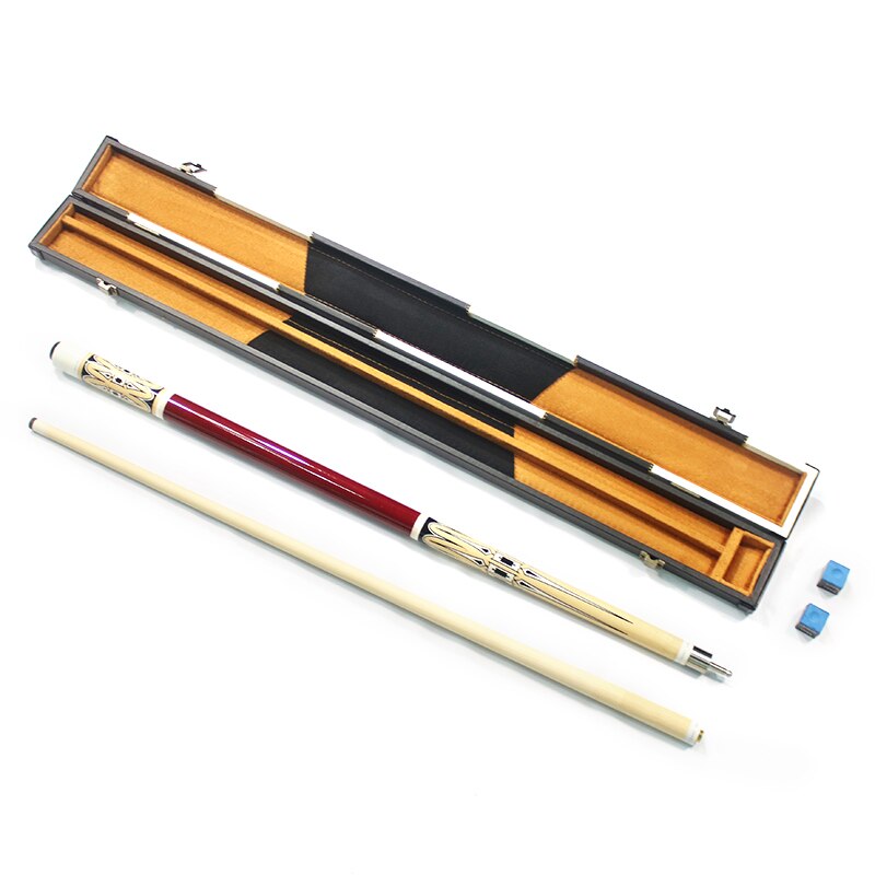 Maple Hout Biljart Pool Cue + Pu Leer Cue Case