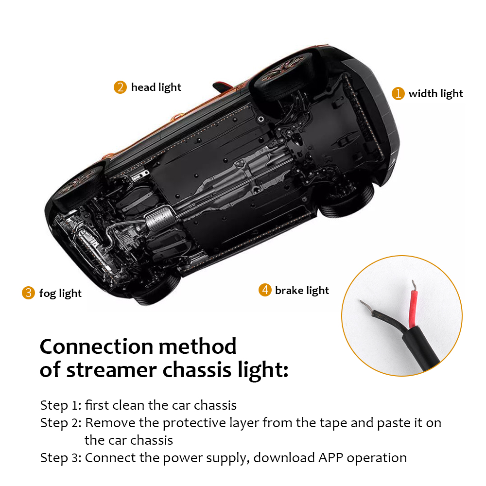 Led Neon Auto Underglow Lichten 12V Chassis Rgb Licht Strip Underglow Sfeer Decoratieve Lamp Kit Exterieur Onderdelen Voor Auto bodem