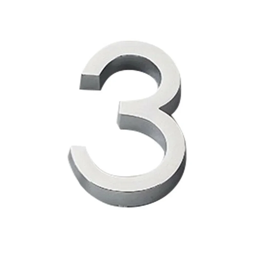 Number 3D House Number Sticker Self Adhesive Door Plate Sign Outdoor Mail Box Apartment Hotel Room Number Home Decor: SKY BLUE