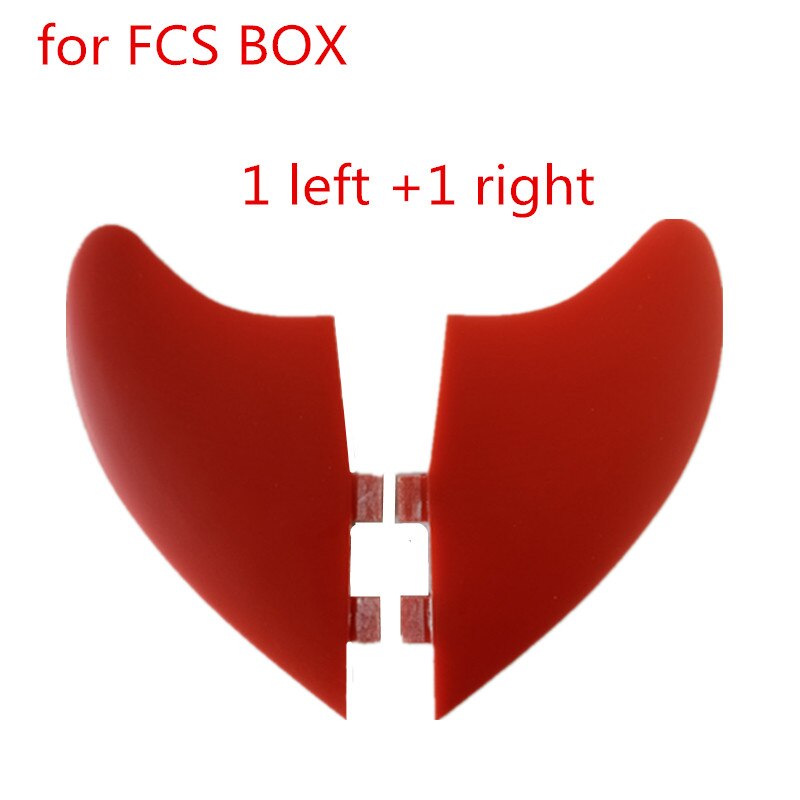 Hotsales homb glasfiberfinner 2 stk/sæt xxxl størrelse surffinner xxxl tvilling til fremtidige fcs fcs ii box surffinne: Rød