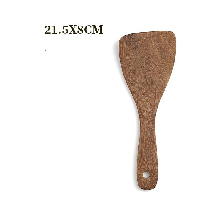 Wood Kitchenware Nonstick Wing Wood Cookware Set shovel Colander Spatula Spoon Cooking Set Kitchen Utensil: Light Grey